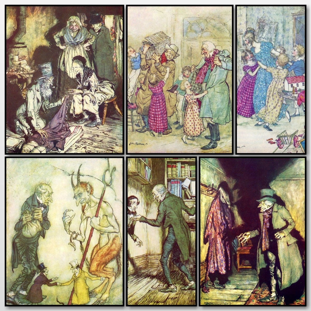 A Christmas Carol, 1915 - Arthur Rackham - 12 images | A snapshot of some of the images