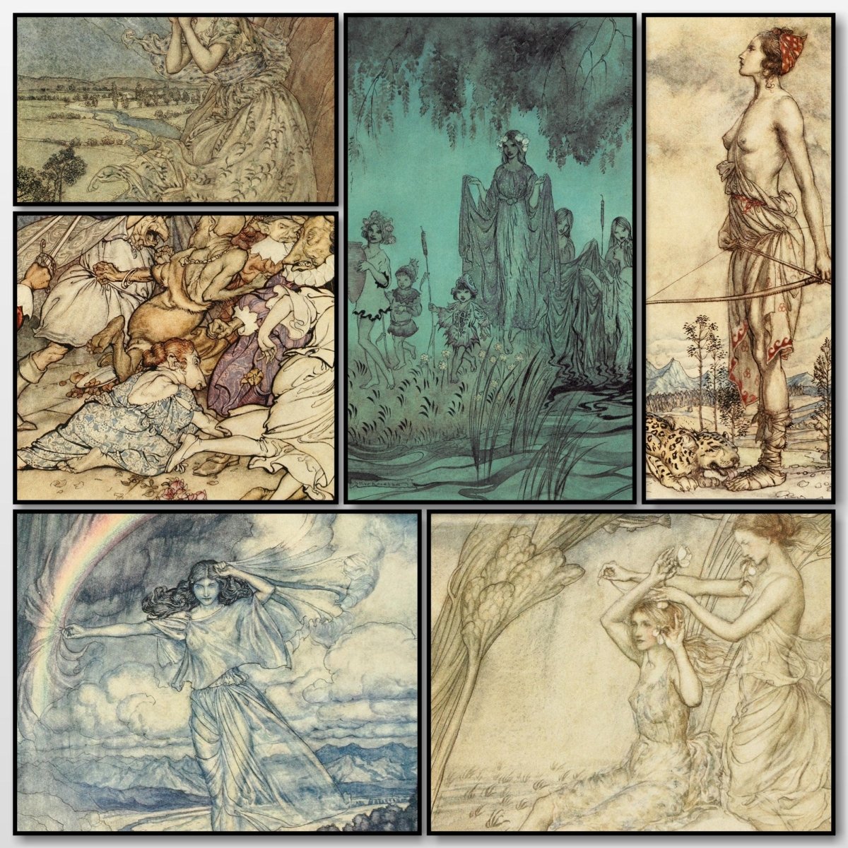 Comus 1921 - Arthur Rackham - 23 images | A snapshot of some of the images