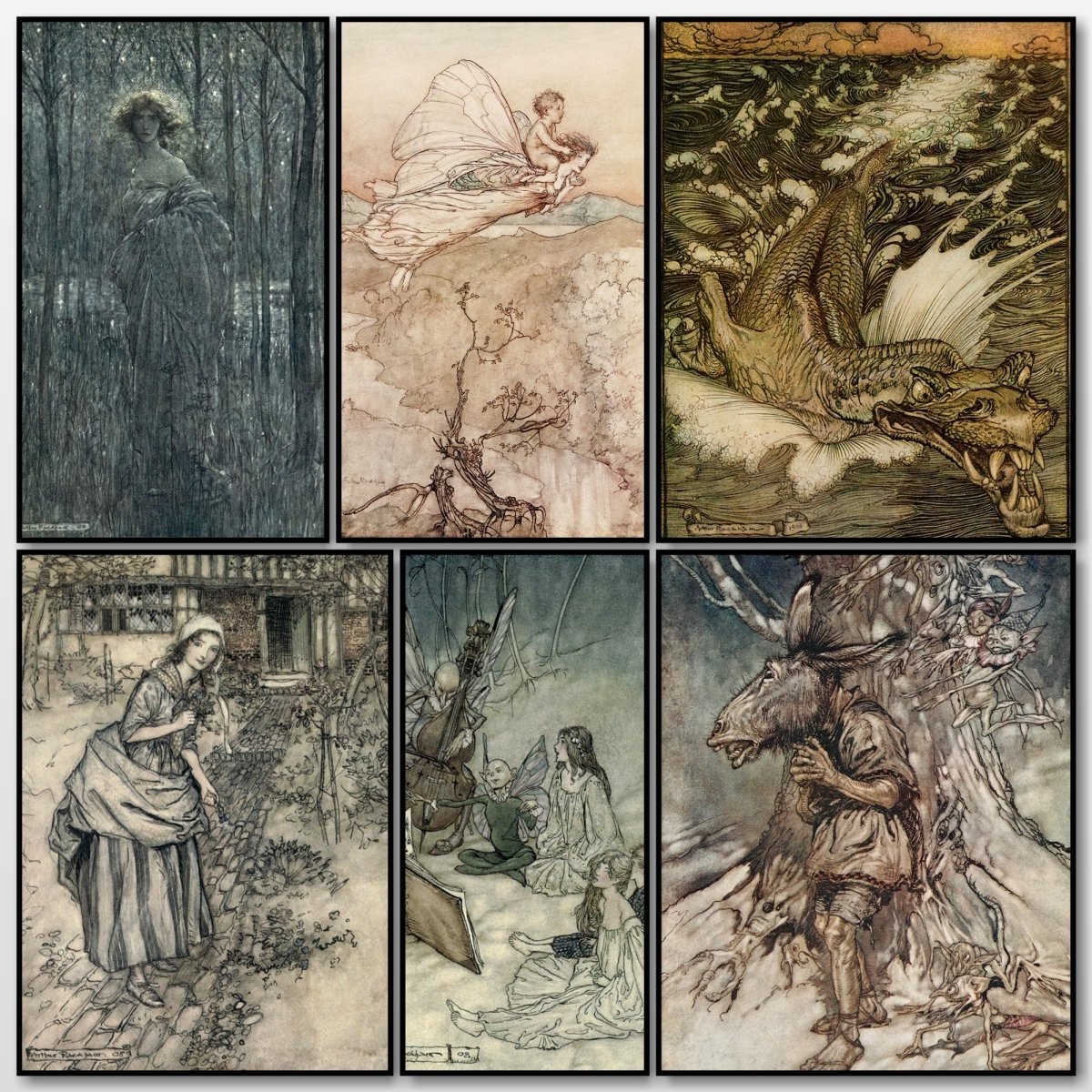 A Midsummer Night's Dream, 1908 - Arthur Rackham - 39 images | A snapshot of some of the images
