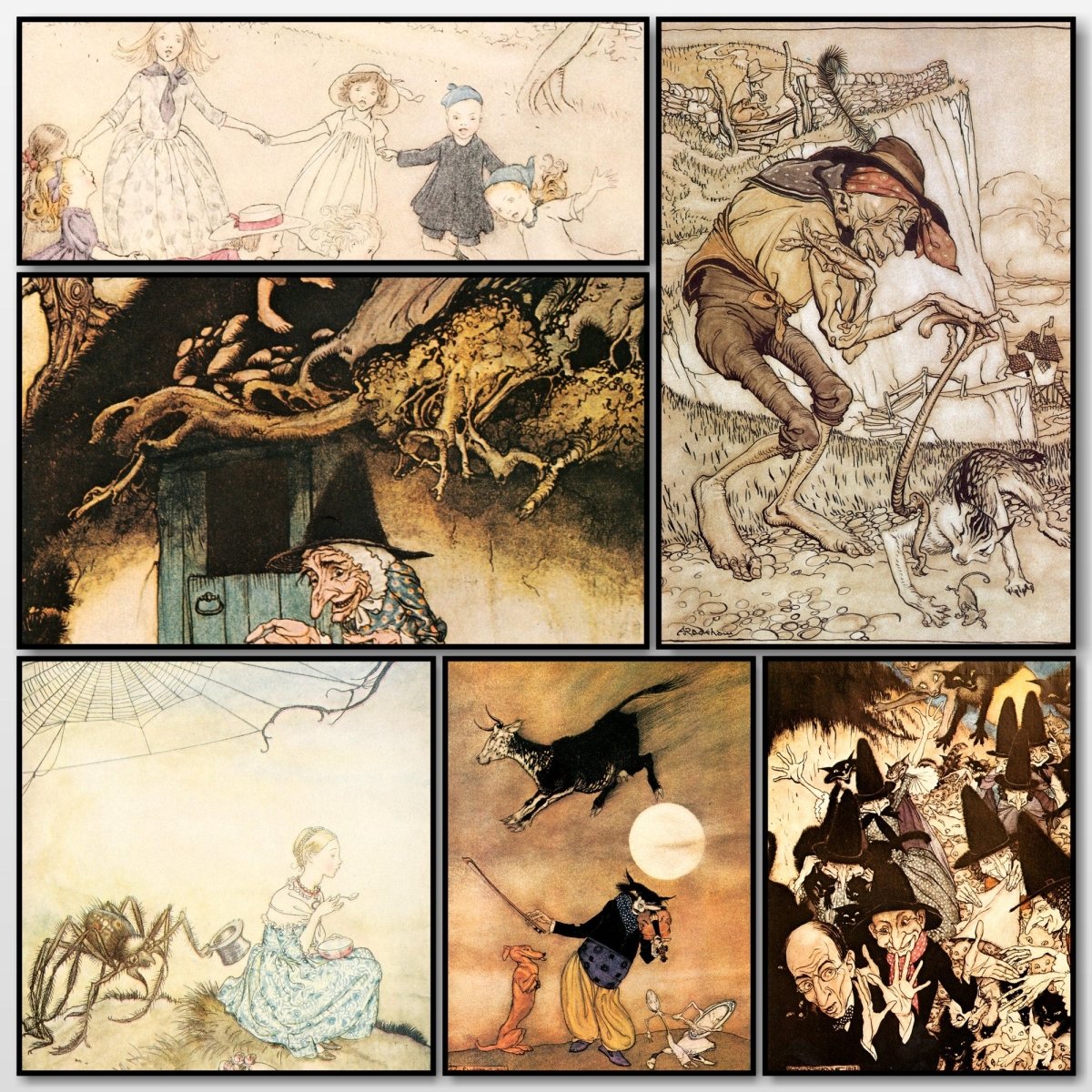 Mother Goose 1913 - Arthur Rackham - 14 images | A snapshot of some of the images