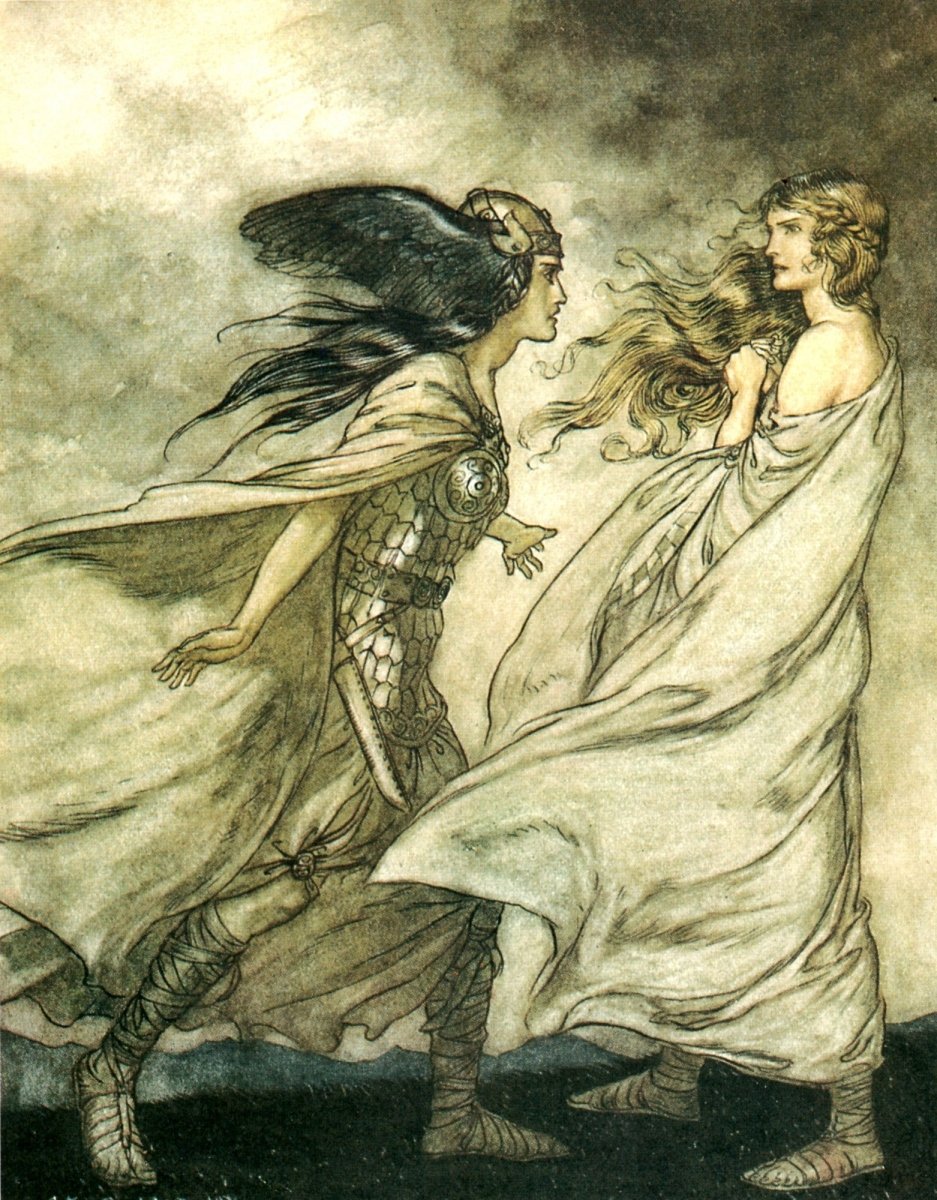 Siegfried & the Twilight of the Gods 1911 - Arthur Rackham | Dimensions 3444 x 4410 pixels