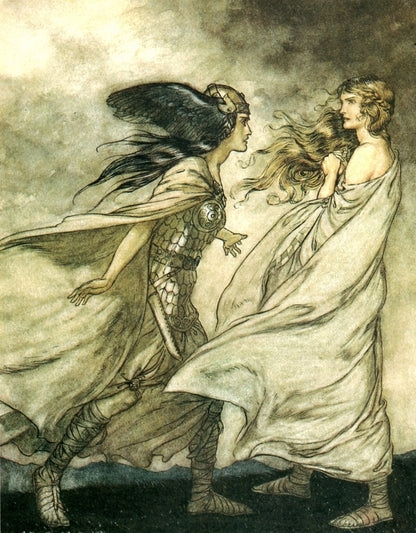 Siegfried & the Twilight of the Gods 1911 - Arthur Rackham | Dimensions 3444 x 4410 pixels