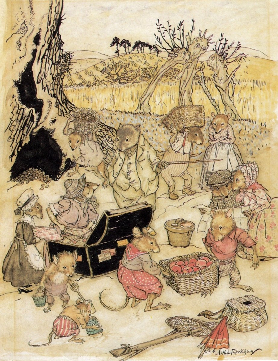 The Wind in the Willows, 1940 - Arthur Rackham - 12 images | Dimensions 2940 x 3822 pixels