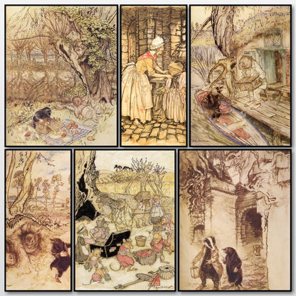The Wind in the Willows, 1940 - Arthur Rackham - 12 images | A snapshot of some of the images