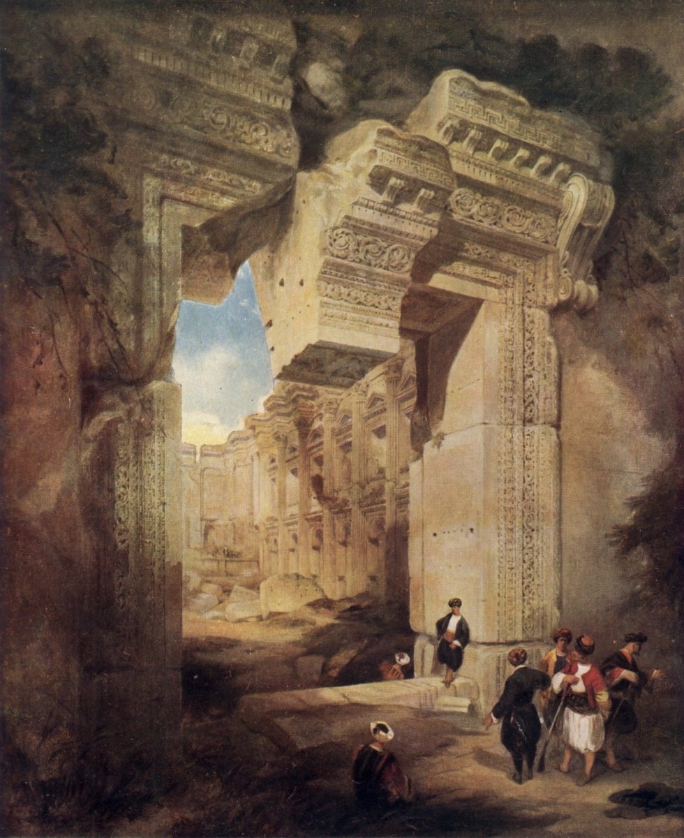 David Roberts  (1796-1864) - Baalbec, Lebanon | Dimensions 4160 x 5096 pixels