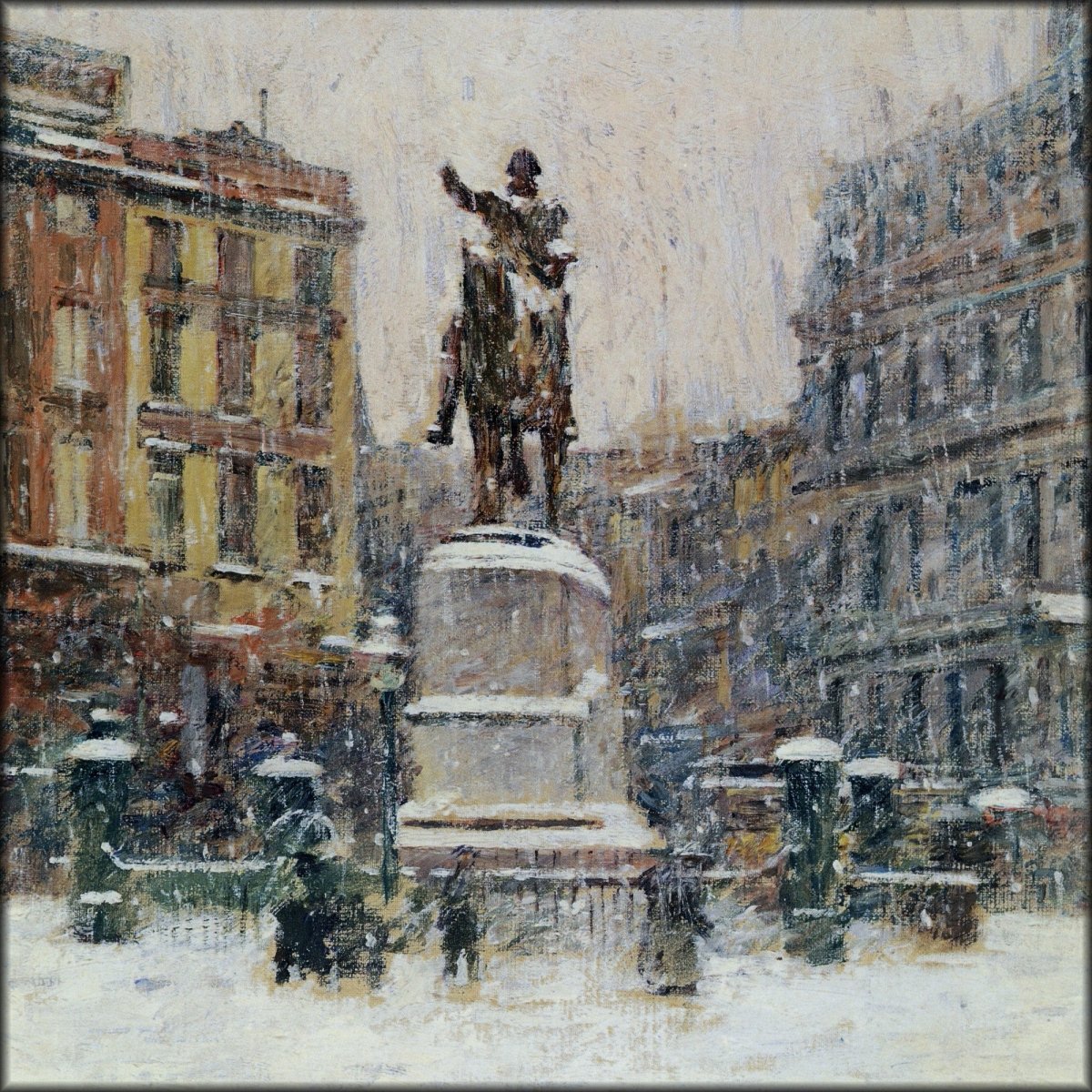 Theodore Robinson (1852-1896) - Union Square in Winter 1895 | Digital Download - 1 image