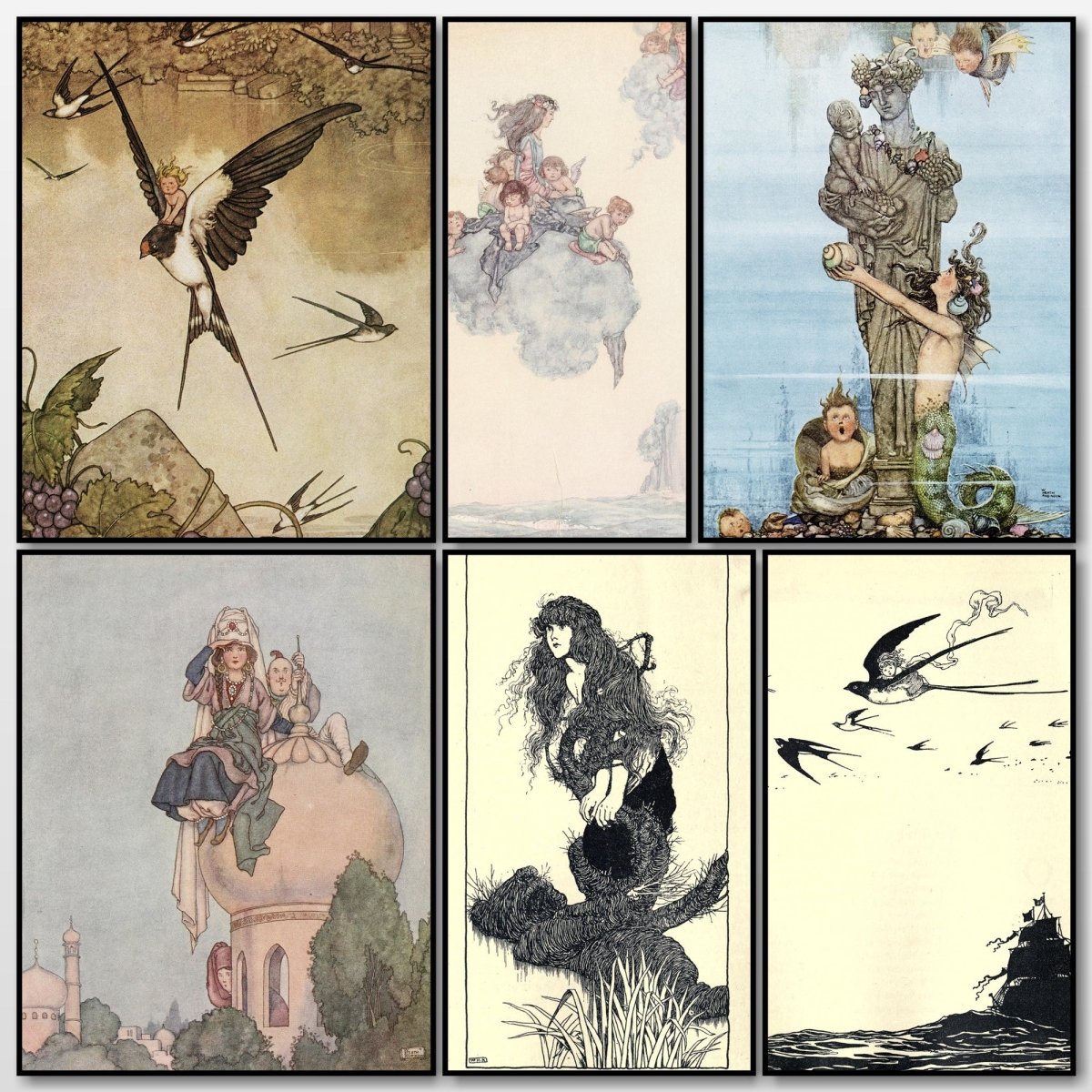 Hans Anderson's Fairy Tales 1913 - W. Heath Robinson | A snapshot of some of the images