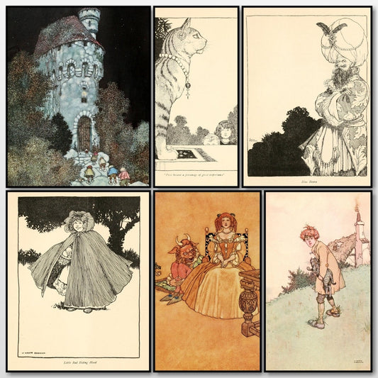 Old-time Stories 1921 - W. Heath Robinson - 28 images | A snapshot of some of the images