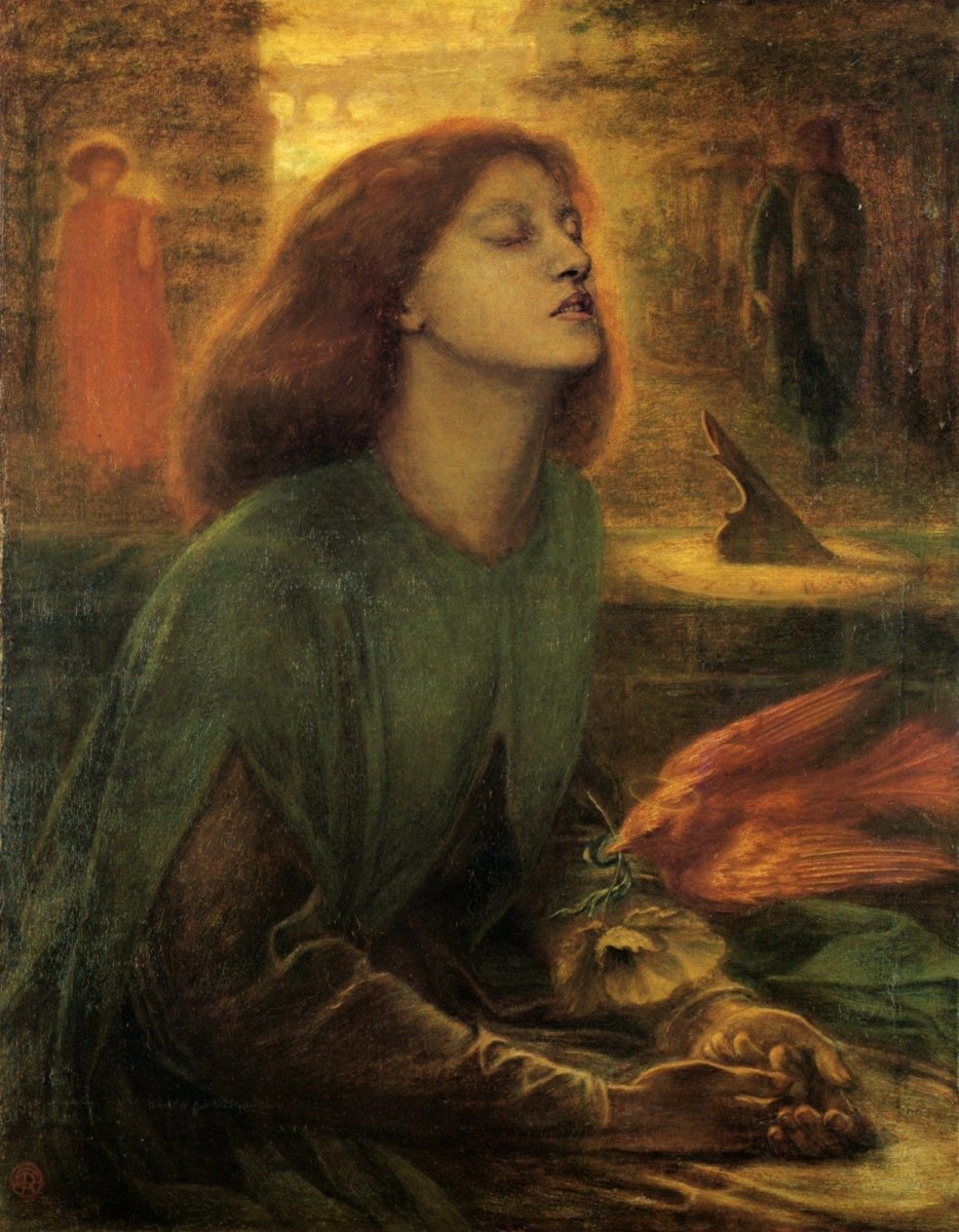 Dante Gabriel Rossetti - Beata Beatrix 1864-70 | Dimensions 5390 x 6800 pixels