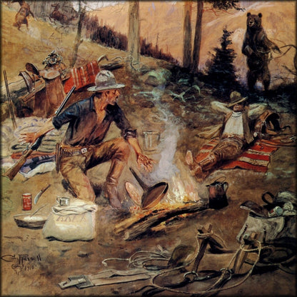 Charles M. Russell - The Unexpected Guest 1916 | Digital Download - 1 image