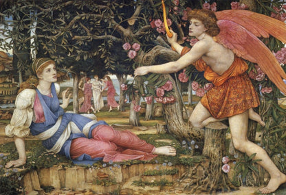 John Roddam Spencer Stanhope - Love and the Maiden 1877 | Dimensions 5410 x 3710 pixels