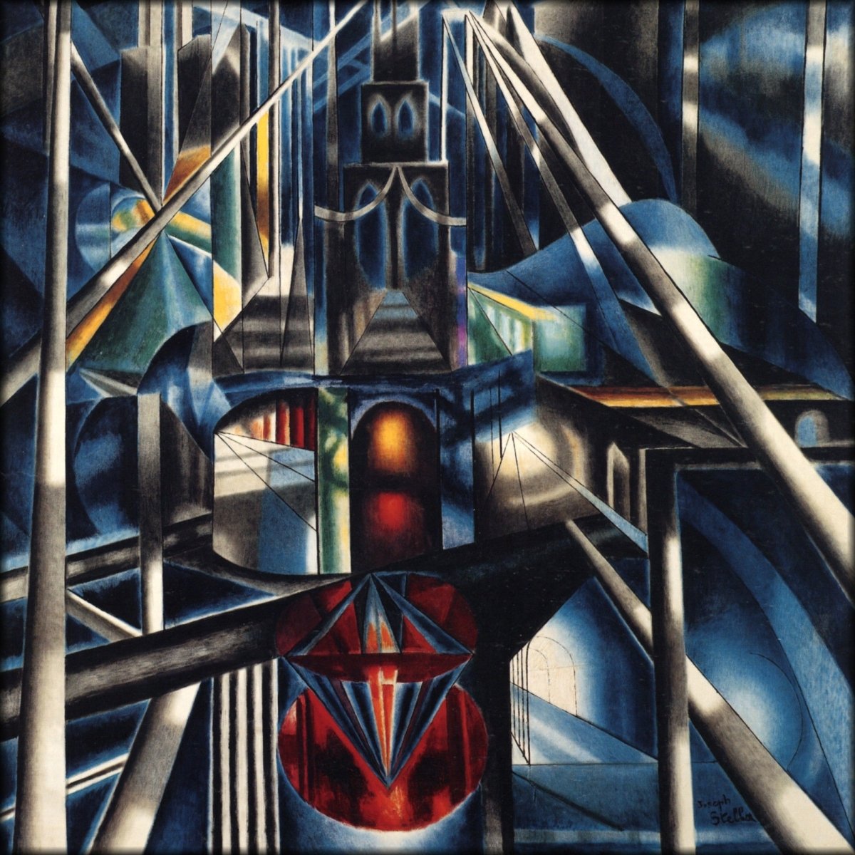 Joseph Stella (1877-1946) - Old Brooklyn Bridge 1930s | Digital Download - 1 image