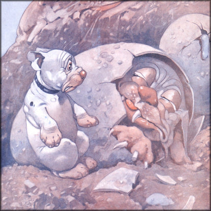 George Studdy - Bonzo in search of Forefathers, Sketch 1927 | Digital Download - 1 image