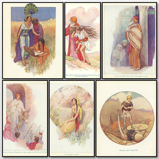 Bible Stories for Children 1926 - Harry Theaker - 16 images | A snapshot of some of the images