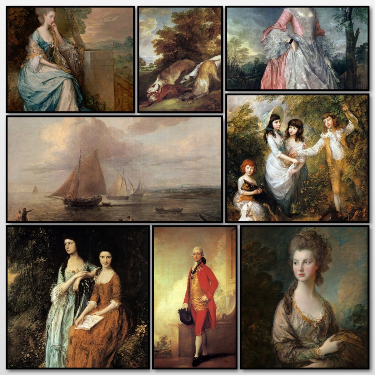 Thomas Gainsborough Public Domain Images to Download | A snapshot of some of the images