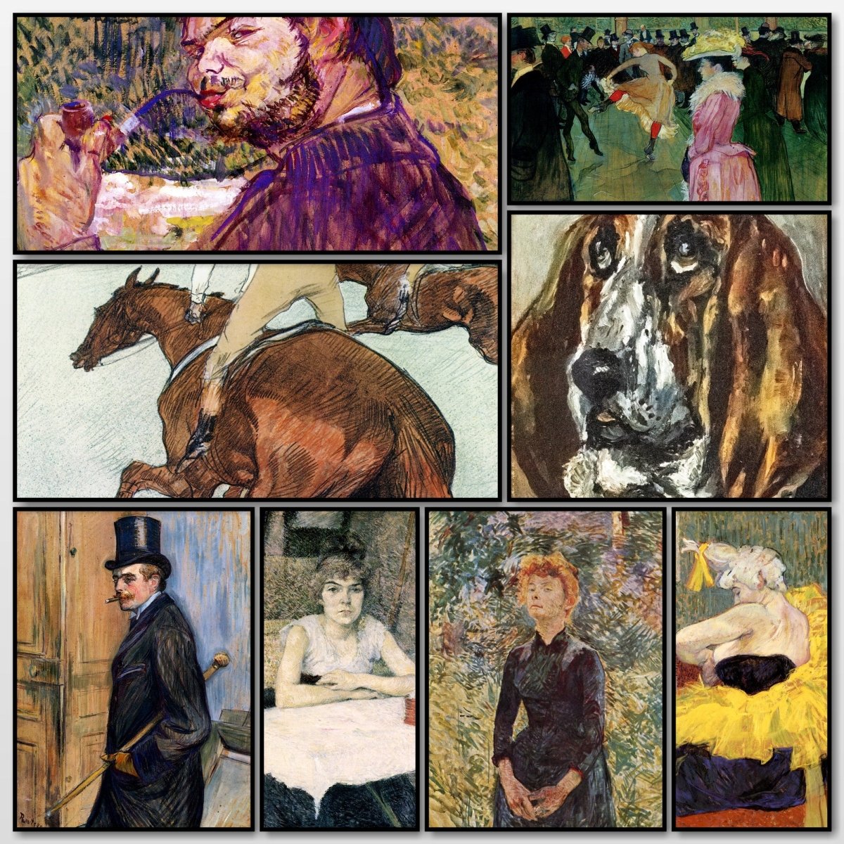 Toulouse-Lautrec Public Domain Paintings to download | A snapshot of some of the images