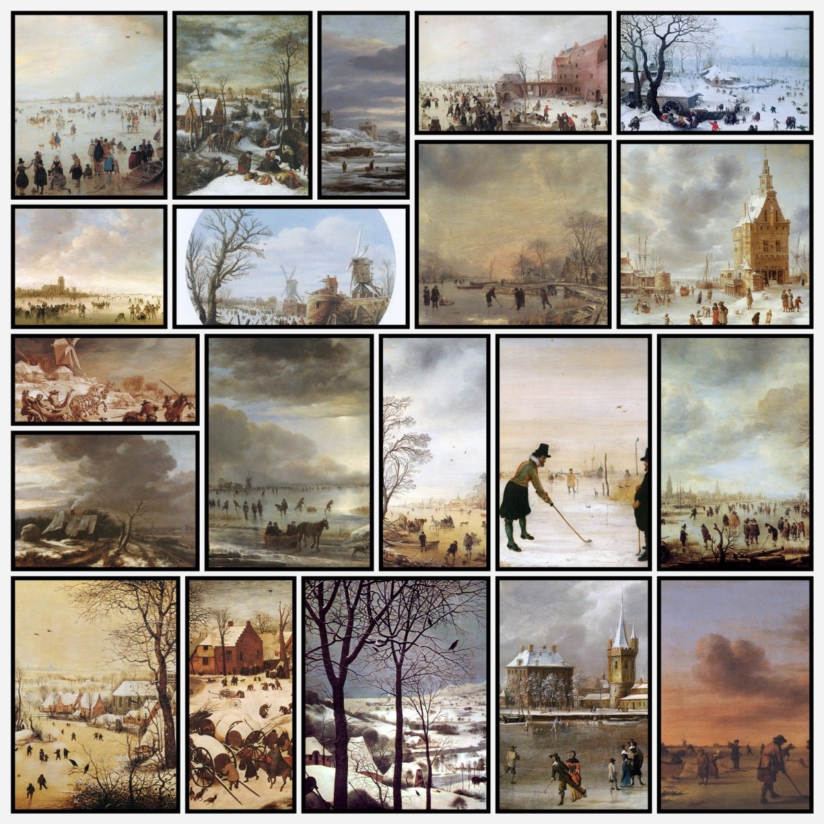 Renaissance Winter Scenes - 50 images to Download | A snapshot of some of the images