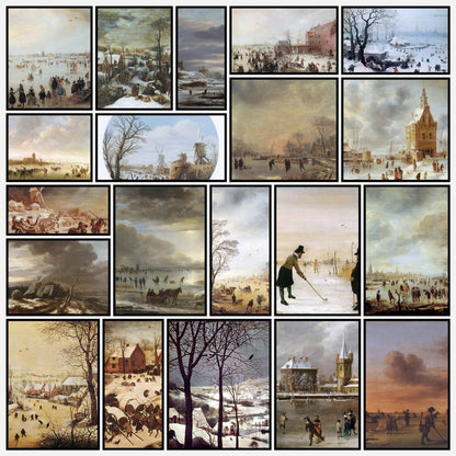 Renaissance Winter Scenes - 50 images to Download | A snapshot of some of the images