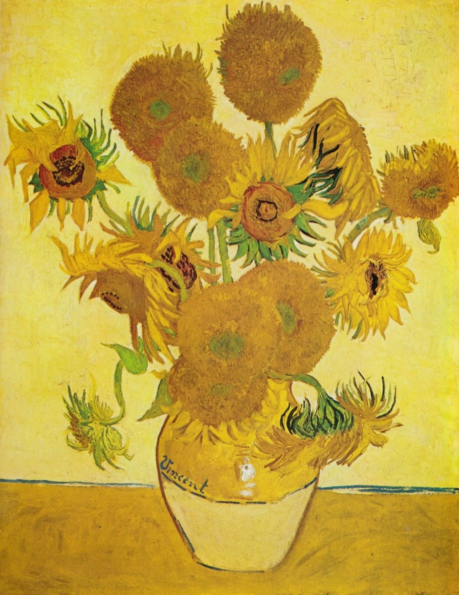 Van Gogh Public Domain Images including Sunflowers | Dimensions 4782 x 6198 pixels