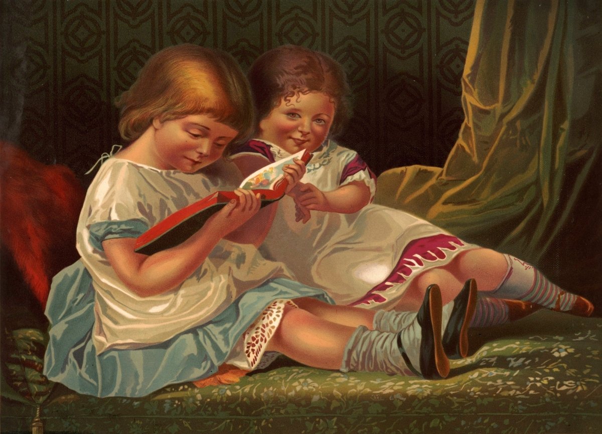 People that Read - 100 Images Vintage Art Collection | Dimensions 7147 x 5159 pixels
