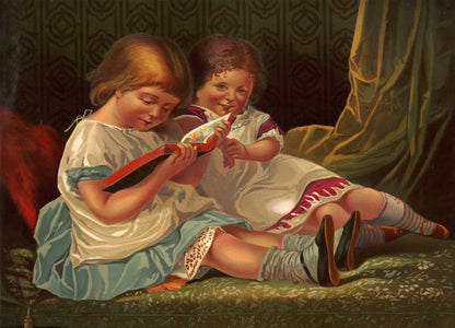 People that Read - 100 Images Vintage Art Collection | Dimensions 7147 x 5159 pixels