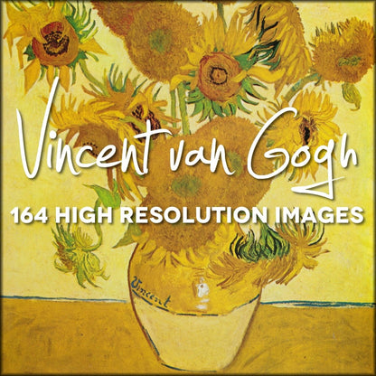 Van Gogh Public Domain Images including Sunflowers | Digital Download - 164 images