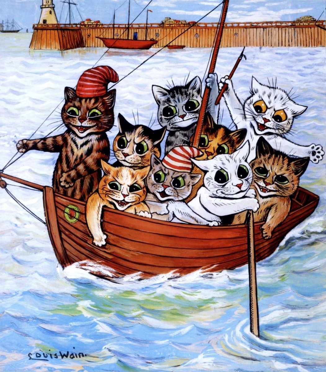 Louis Wain Public Domain Images to Download | Dimensions 5280 x 6030 pixels