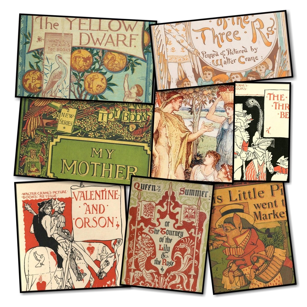 Walter Crane Public Domain Pictures to Download | Digital Download - 455 images