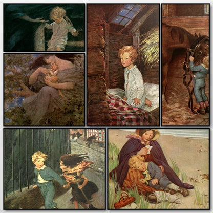 At the back of the North Wind 1919 - Jessie Willcox Smith | A snapshot of some of the images