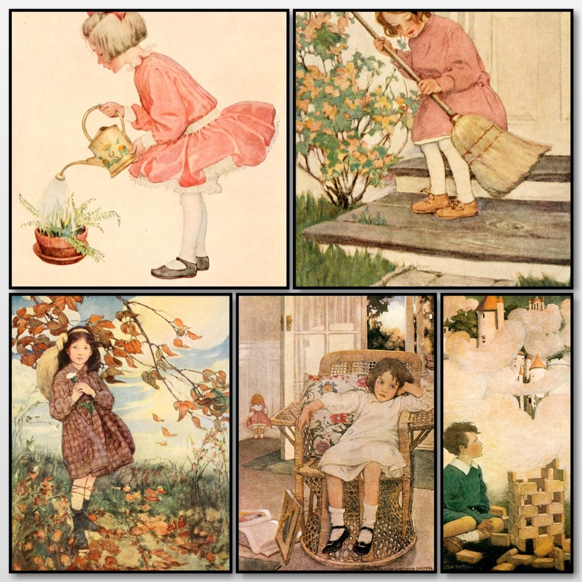 Dream Blocks 1908 - Jessie Willcox Smith - 14 images | A snapshot of some of the images