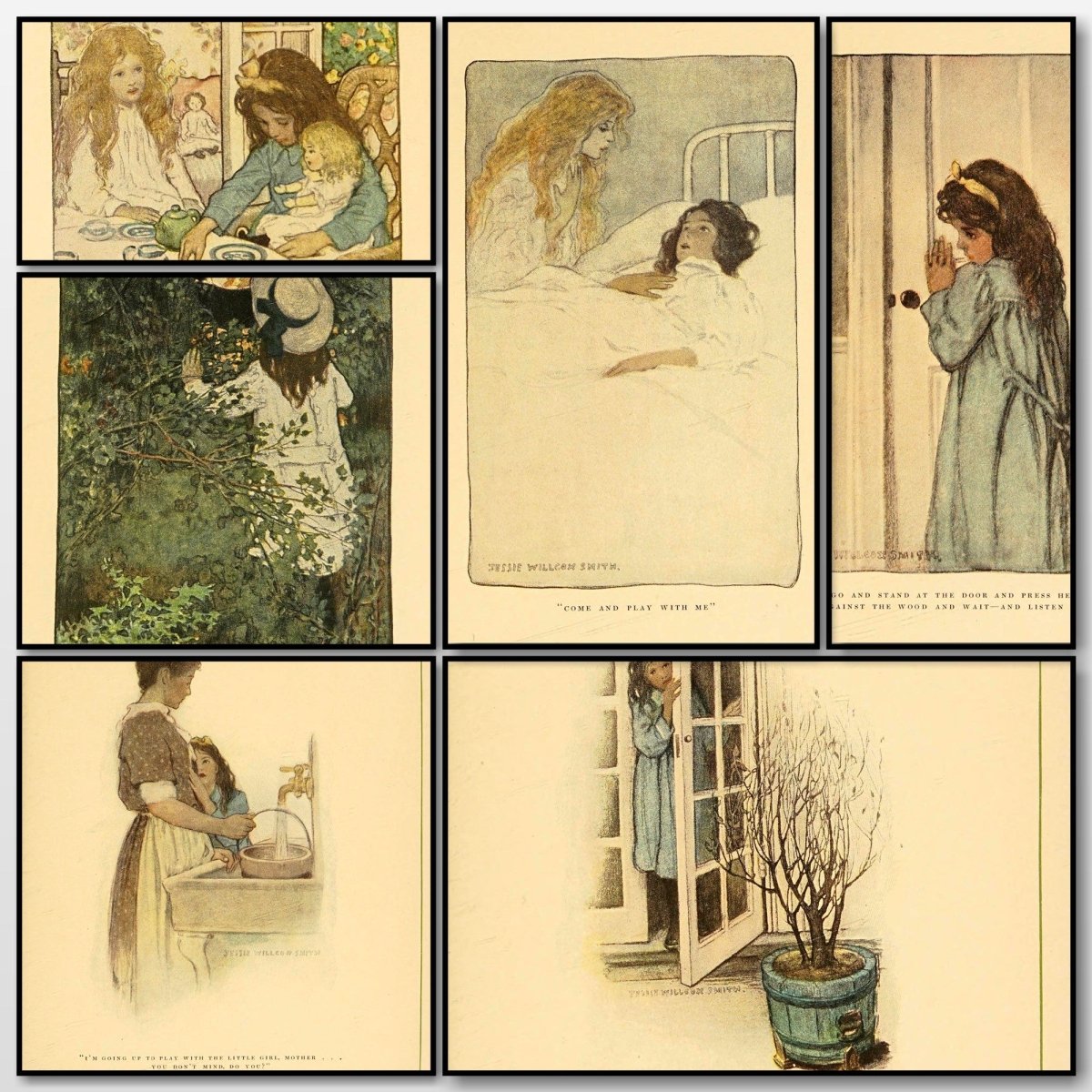 In the Closed Room 1904 - Jessie Willcox Smith - 8 images | A snapshot of some of the images