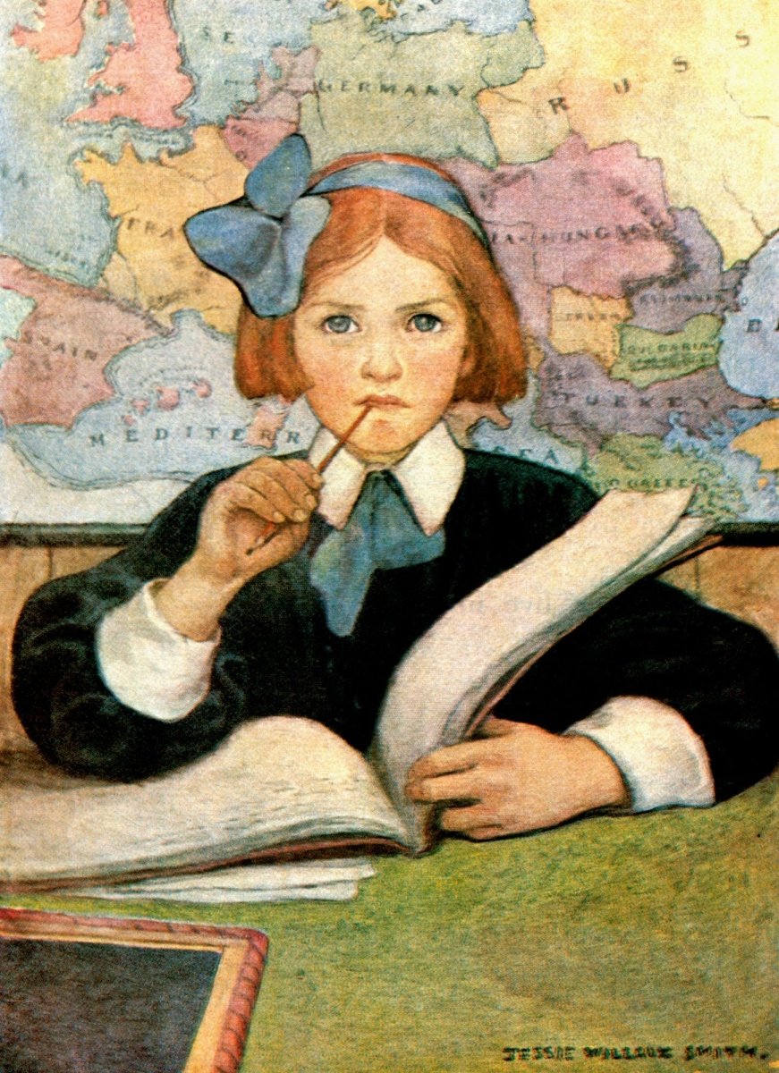 The Seven Ages of Childhood, 1909 - Jessie Willcox Smith | Dimensions 3656 x 5040 pixels