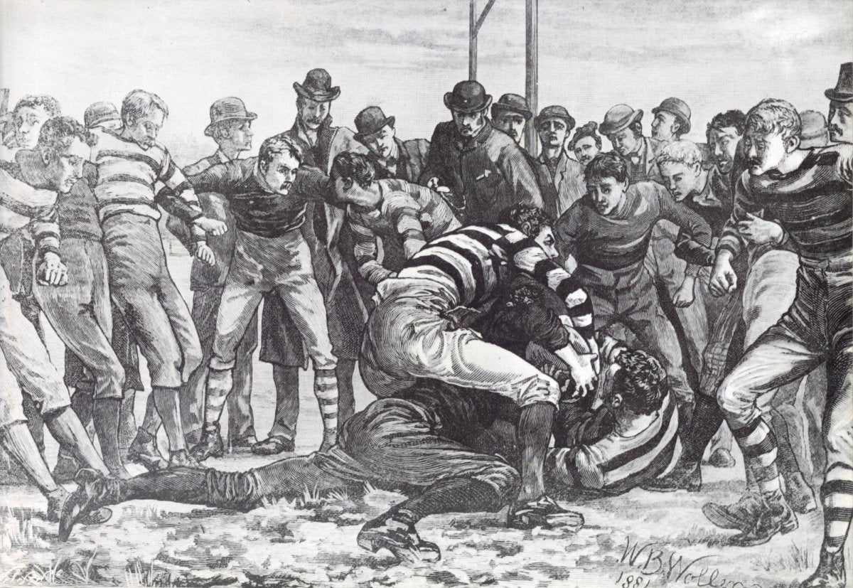 William B Wollen (1857-1936) - Football, a Maul in Goal 1881 | Dimensions 9136 x 6296 pixels